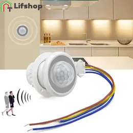 Penderia gerakan inframerah PIR 110V 220V, suis lampu hidup dan mati automatik, pengesan penderia PIR, Suis lampu LED, lampu malam sensitif