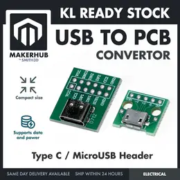 MicroUSB/Type C Female Header interface Micro Type C Female USB to DIP