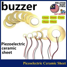 Piezoelectric ceramic 12/20/27/35/50mm Piezo Buzzer Piezo Plate Piezo Disc With/Without Wire
