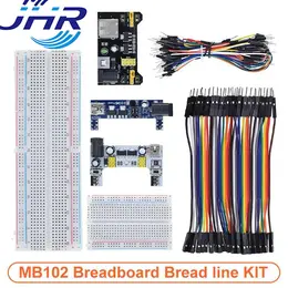 Modul Kuasa Breadboard, MB102, 3.3V / 5V, 830 Mata, Prototaip Breadboard, Talian Dupont 40Pin, untuk Kit Arduino, Termasuk Wayar Jumper 65 Kabel Dupont