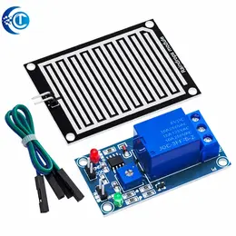 EGBO Rain Sensor Kit (1PCS): Raindrop Detection + 5V/12V DC Relay Module – Works for Arduino