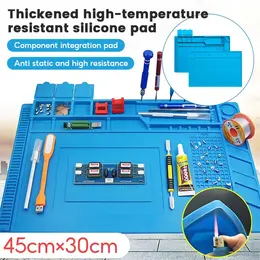 High-Temperature Resistant Silicone Soldering Mat with Magnetic Base for Insulation, Ideal for Mobile Phone, Computer, and Electronics Repair, Durable and Heat-Resistant for Safe Soldering.