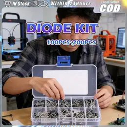 200PCS Diode Assortment Electronic Kit 1N4001 1N4002 1N4003 1N4004 1N4005 1N4006 1N4007 1N5817 1N5818 1N5819