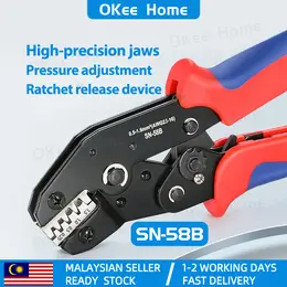 【OKee】Malaysia In Stock Crimper Plier Terminal Crimping Tool Wire Terminal Connector High Precision Non-insulated 23-16 AWG Open Barrel Crimping Tool 0.5-1.5mm², Ratcheting Crimper for Dupont Molex JST TE Terminals & EP…