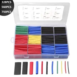 Sushen Deco 164/328/560 / 750pcs Baru Terlindung Polyolefin Kit Lengan Kabel Heat Shrink Tubing Perlindungan Wayar Tube boleh mengecut