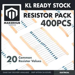 400 pcs 1/4W Resistor Pack Resistor Kit 20 Common Value with 20 each