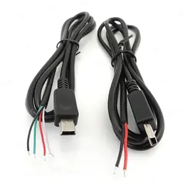 1M 2Pin/4Pin/5Pin Mini USB Male Jack Cable DIY Charging Data Transmission Wire for Charger Repair QB21TK